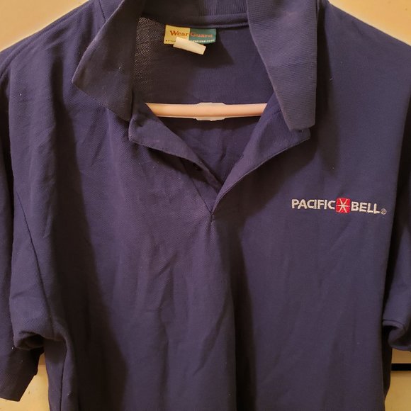 Vintage Original 90s Pacific Bell Employee Polo Shirt Extra Large XL Rare - Picture 3 of 9